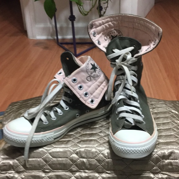 converse roll down high tops